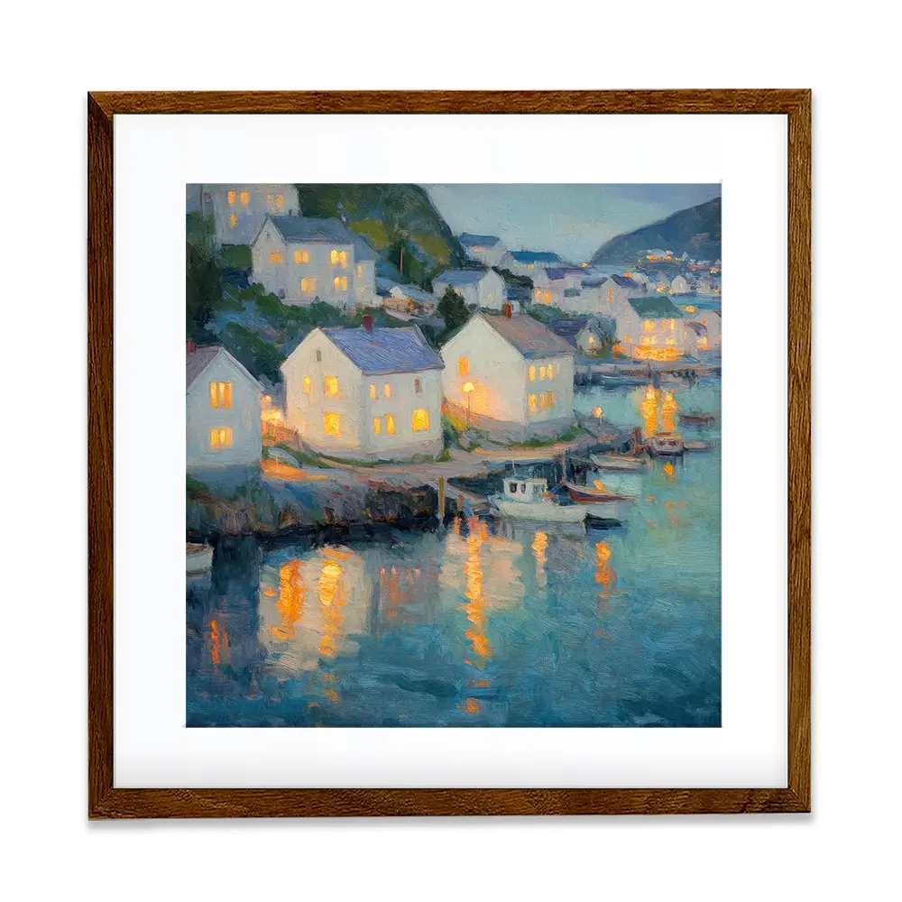 Waterside Evening Square Framed Art Print Waterside Evening Square Framed Art Print wall art product Tanya Ocean