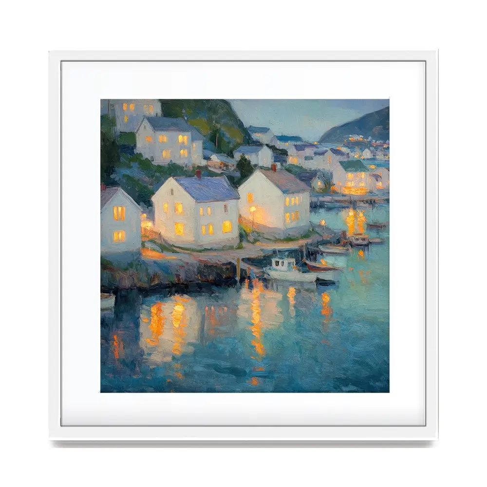 Waterside Evening Square Framed Art Print Waterside Evening Square Framed Art Print wall art product Tanya Ocean