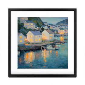 Waterside Evening Square Framed Art Print Waterside Evening Square Framed Art Print wall art product Tanya Ocean