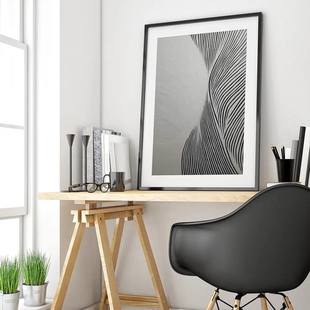 Waves Framed Art Print Waves Framed Art Print wall art product LSR Design Studio - Independent