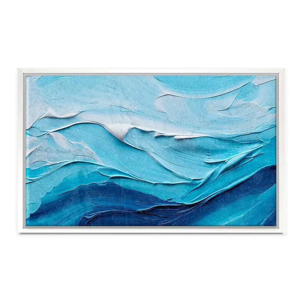 Waves Of Blue Canvas Print Waves Of Blue Canvas Print wall art product Art Print Shop