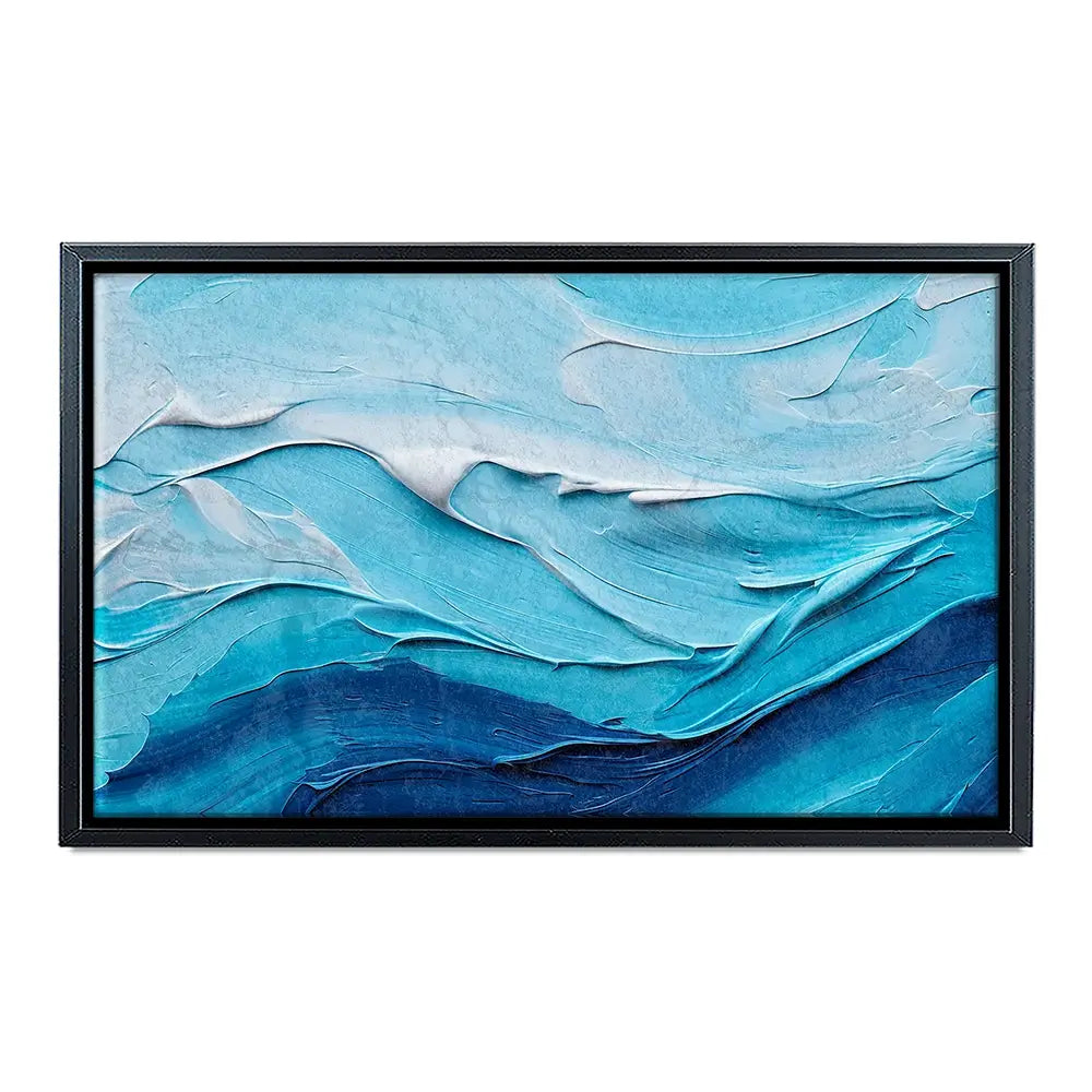 Waves Of Blue Canvas Print Waves Of Blue Canvas Print wall art product Art Print Shop