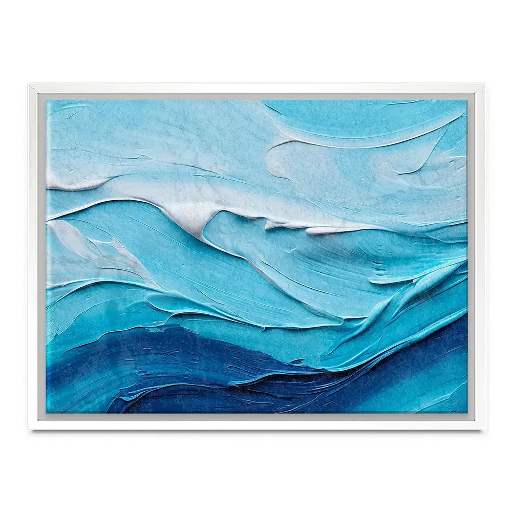Waves Of Blue Canvas Print Waves Of Blue Canvas Print wall art product Art Print Shop