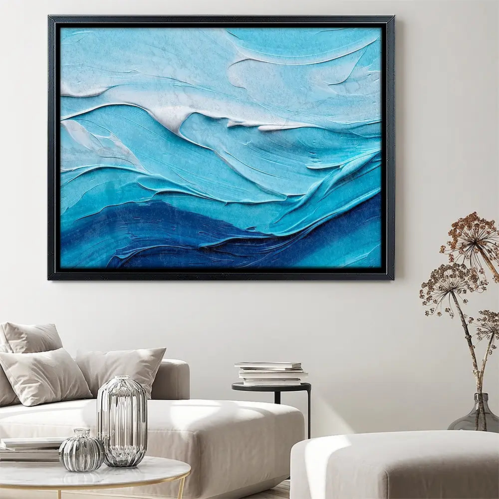 Waves Of Blue Canvas Print Waves Of Blue Canvas Print wall art product Art Print Shop