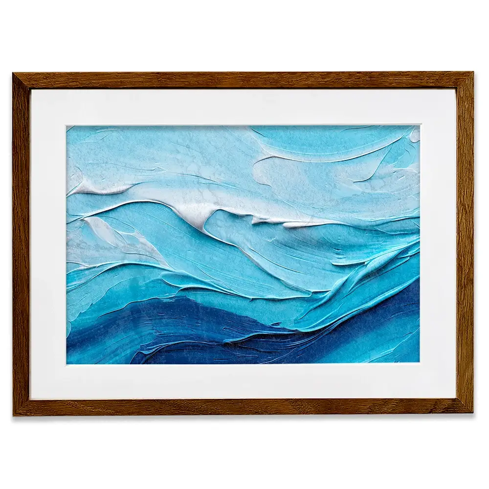 Waves Of Blue Framed Art Print Waves Of Blue Framed Art Print wall art product Art Print Shop