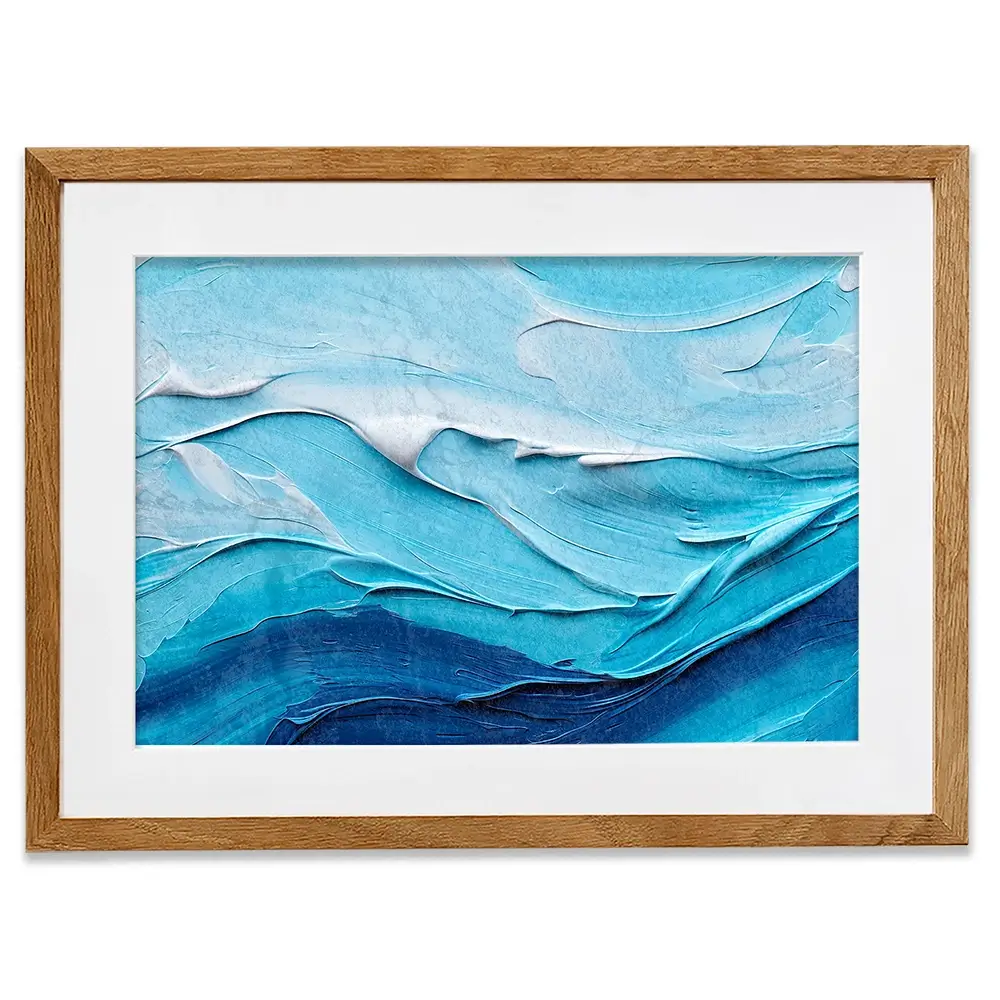 Waves Of Blue Framed Art Print Waves Of Blue Framed Art Print wall art product Art Print Shop
