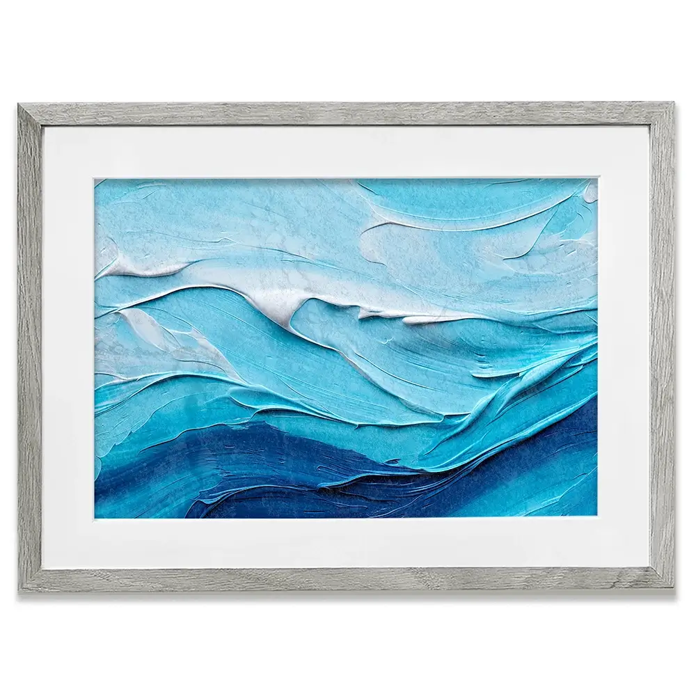 Waves Of Blue Framed Art Print Waves Of Blue Framed Art Print wall art product Art Print Shop