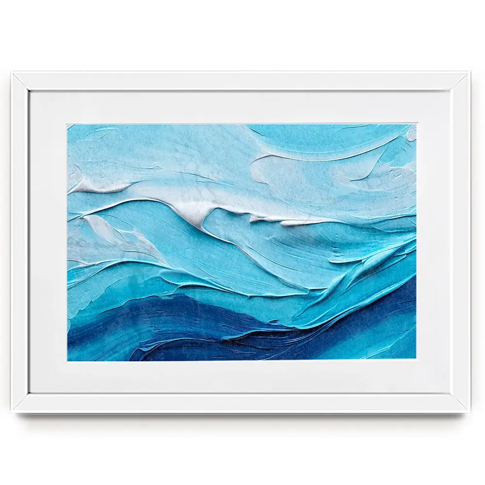 Waves Of Blue Framed Art Print Waves Of Blue Framed Art Print wall art product Art Print Shop