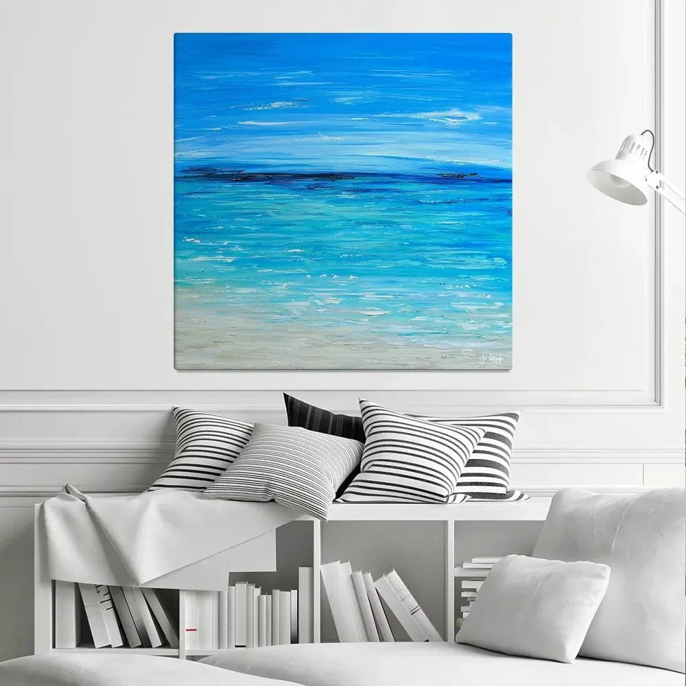 Waves Of Happiness Canvas Print Waves Of Happiness Canvas Print wall art product Jo Gough