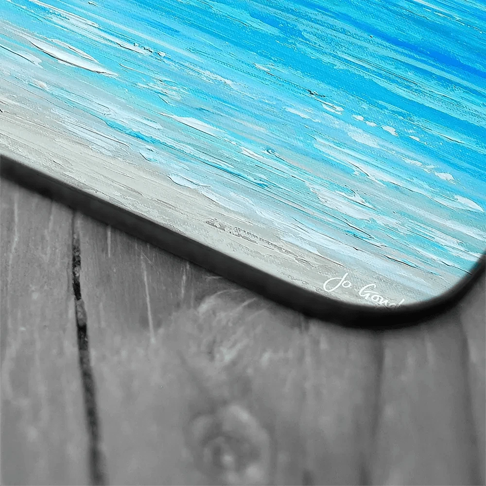 Waves Of Happiness Coaster Set Rainbow Soul Tree Coaster Set | Rainbow Soul Tree Art Coasters wall art product Jo Gough