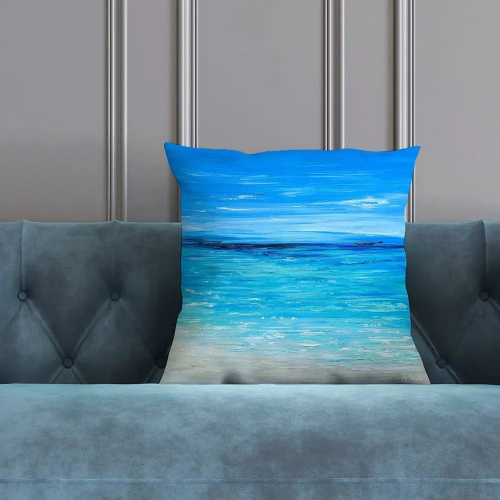 Waves Of Happiness Cushion Waves Of Happiness Cushion wall art product Jo Gough