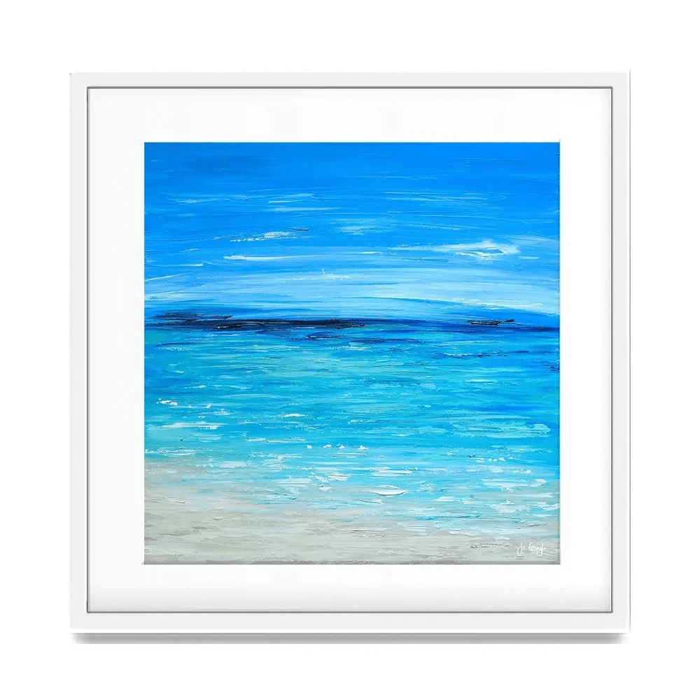 Waves Of Happiness Framed Art Print Waves Of Happiness Framed Art Print wall art product Jo Gough