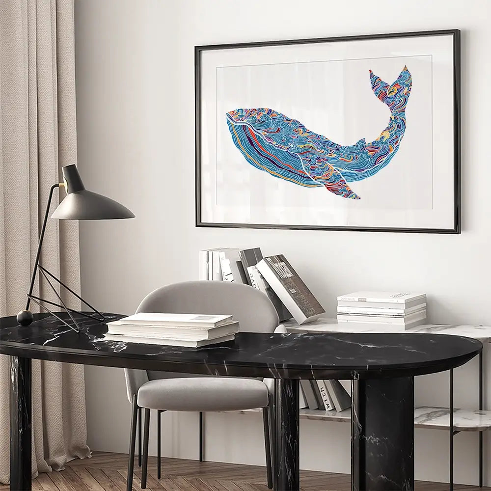 Whale Framed Art Print Whale Framed Art Print wall art product Tierre3012 / Shutterstock