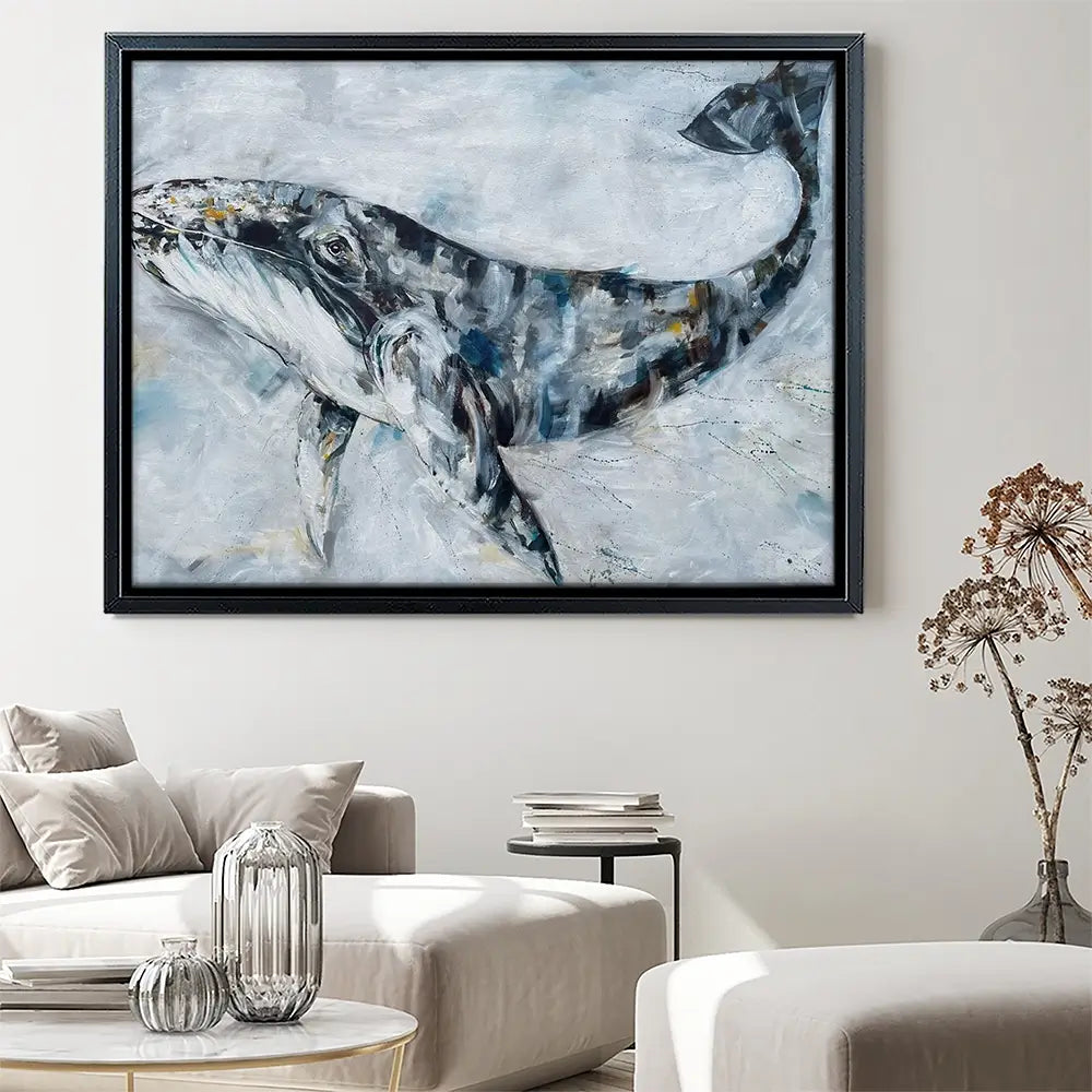 Whale Love Canvas Print Whale Love Canvas Print wall art product Nicola Jane Rowles