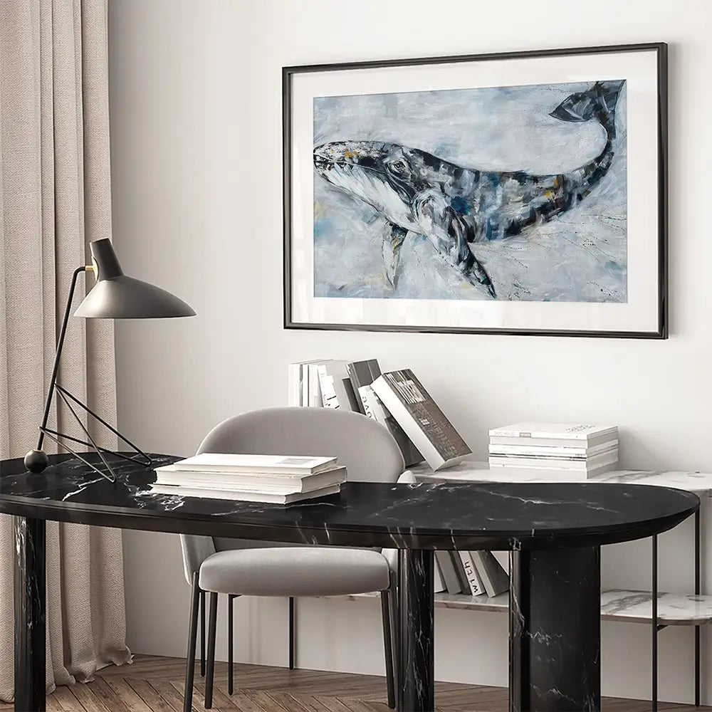 Whale Love Framed Art Print Whale Love Framed Art Print wall art product Nicola Jane Rowles