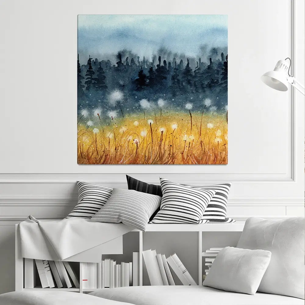 Wheat Field Square Canvas Print Wheat Field Square Canvas Print wall art product Tarasova Mariya / Shutterstock