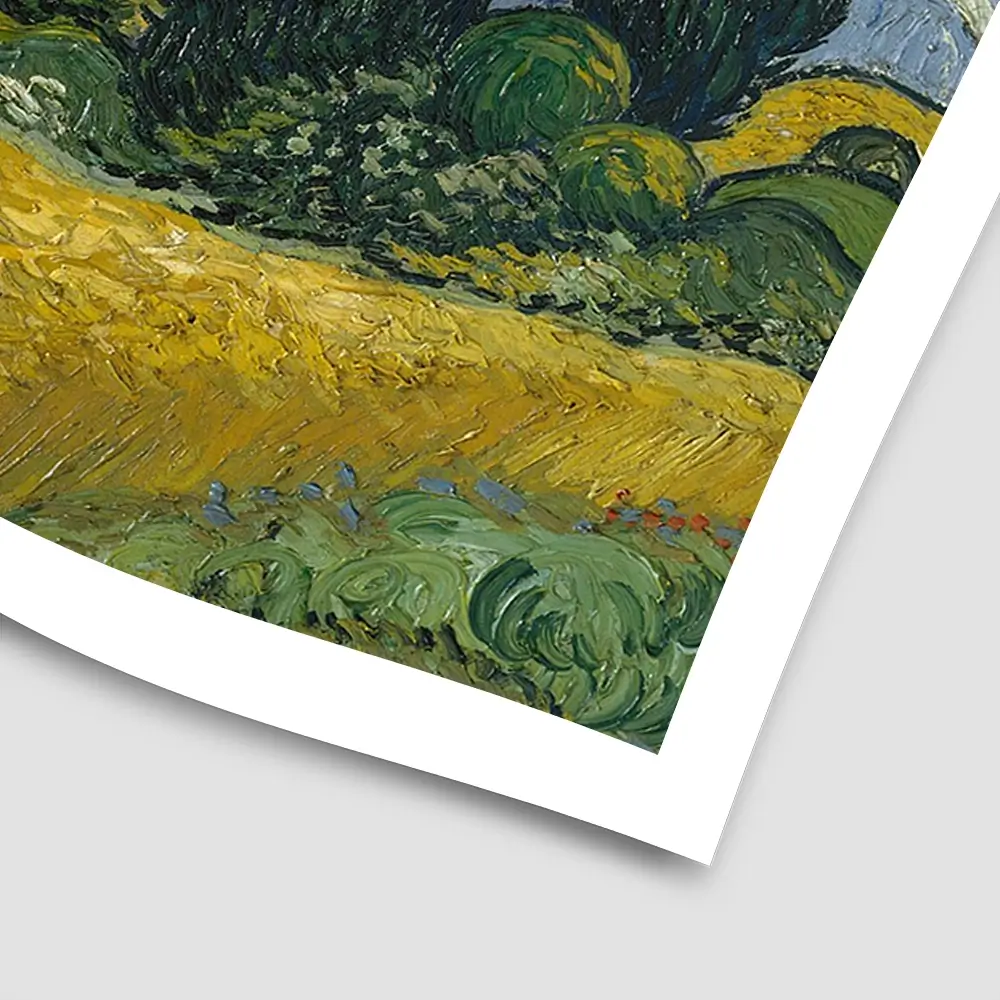 Wheat Field With Cypresses Square Art Print Wheat Field With Cypresses Square Art Print wall art product Vincent Van Gogh