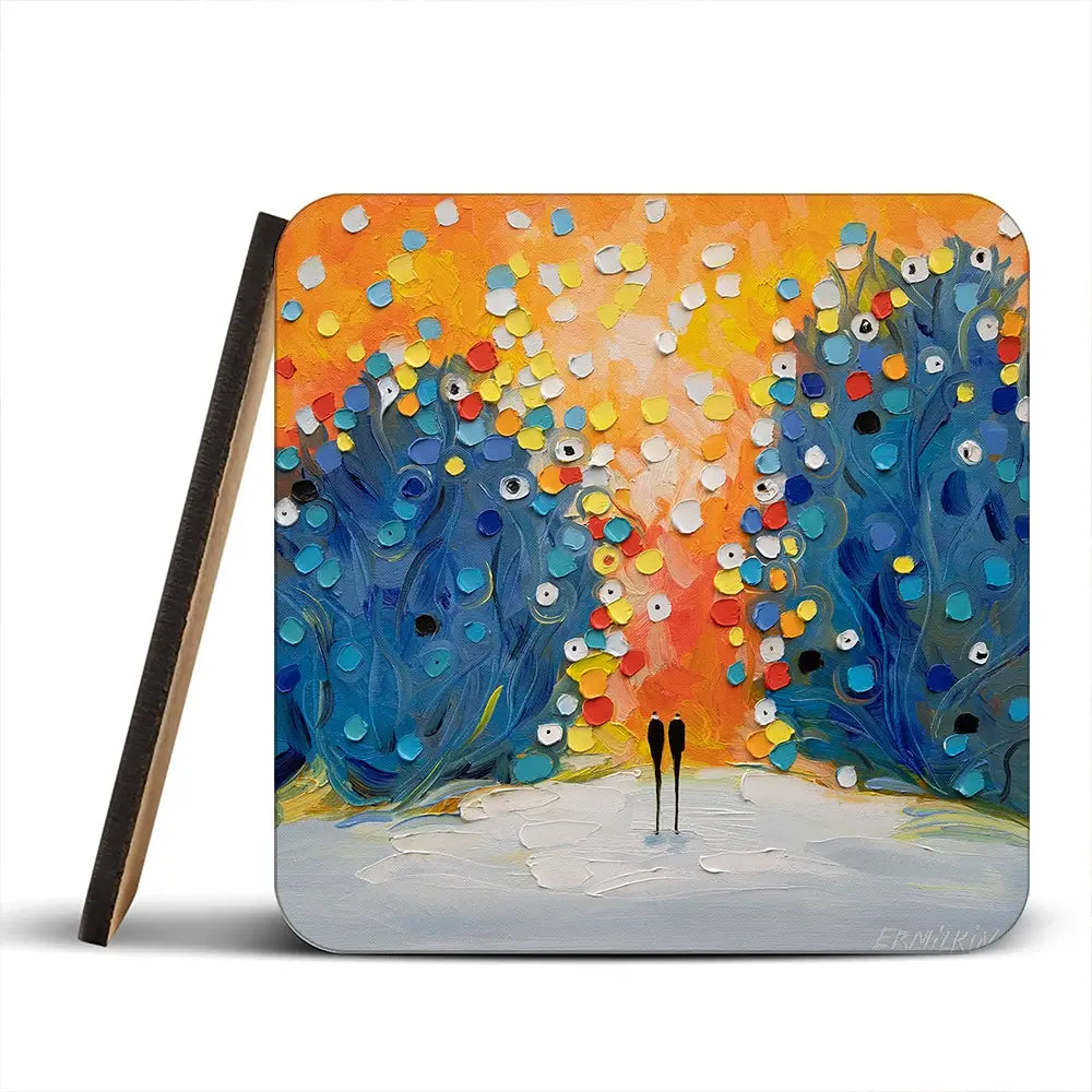 Where The Sun Touched Love Coaster Set Where The Sun Touched Love Coaster Set wall art product Ekaterina Ermilkina