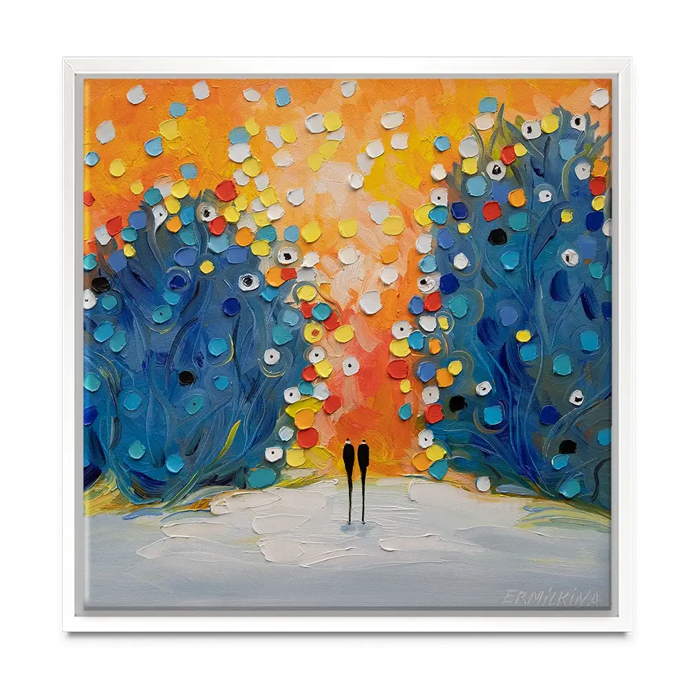 Where The Sun Touched Love Square Canvas Print Where The Sun Touched Love Square Canvas Print wall art product Ekaterina Ermilkina