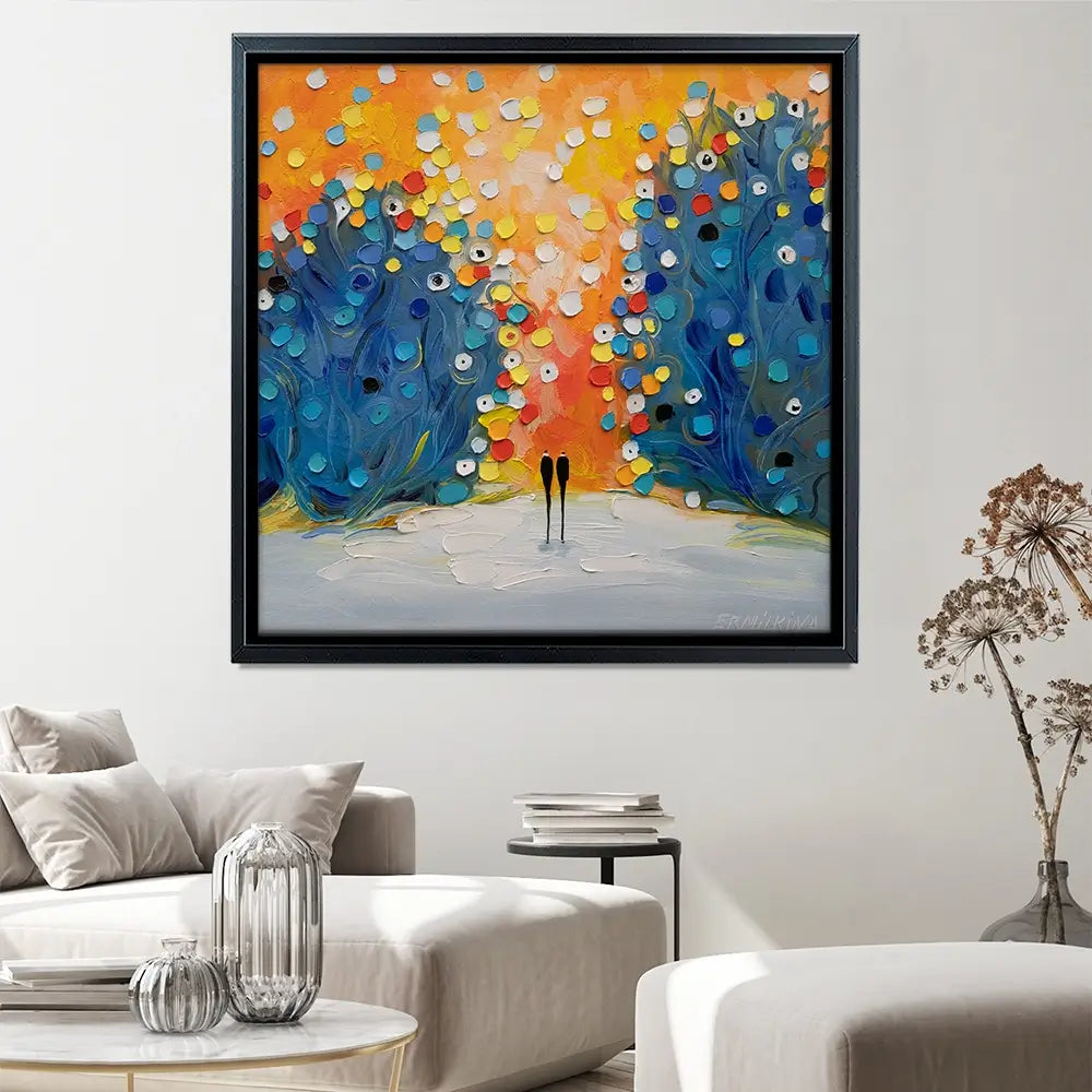 Where The Sun Touched Love Square Canvas Print Where The Sun Touched Love Square Canvas Print wall art product Ekaterina Ermilkina