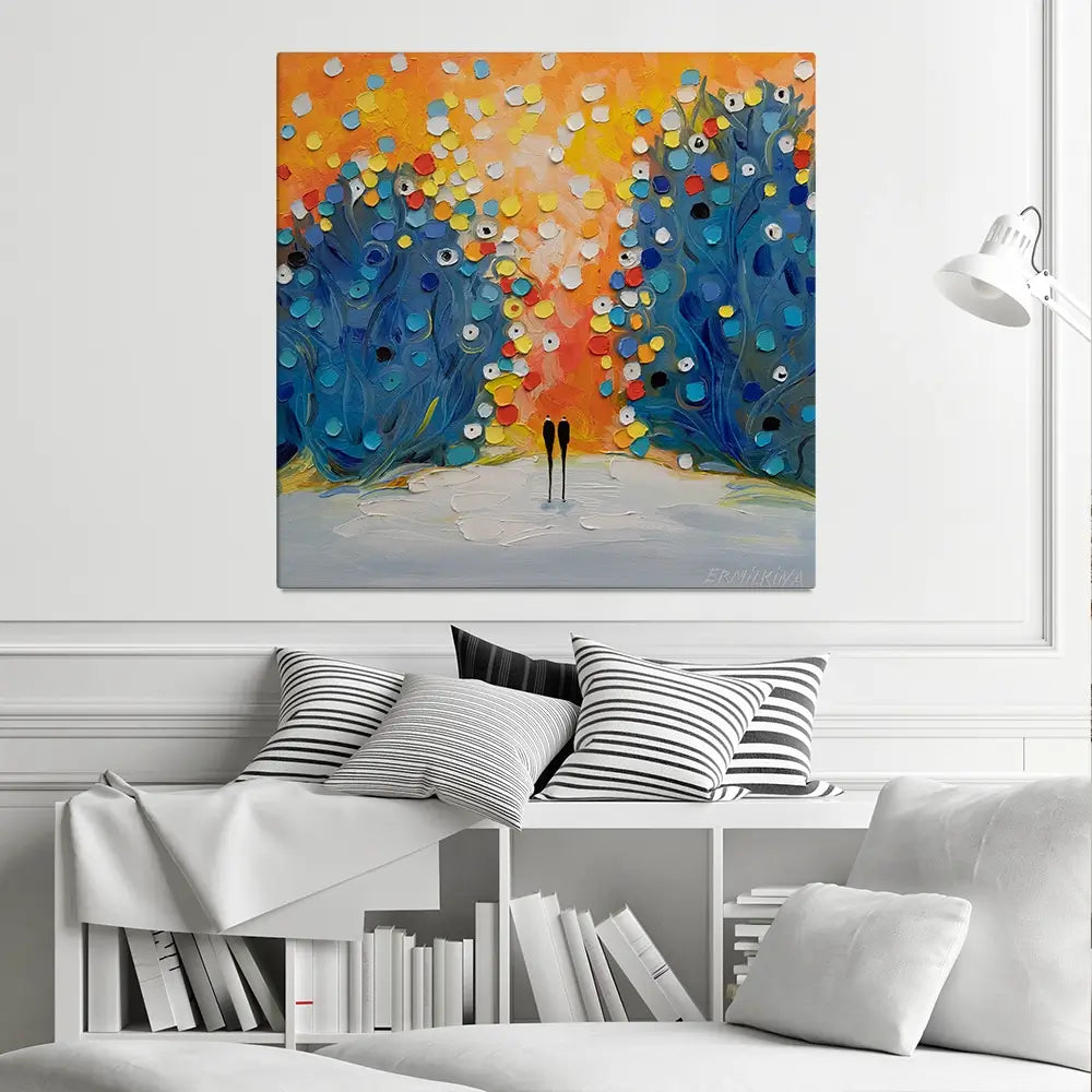 Where The Sun Touched Love Square Canvas Print Where The Sun Touched Love Square Canvas Print wall art product Ekaterina Ermilkina