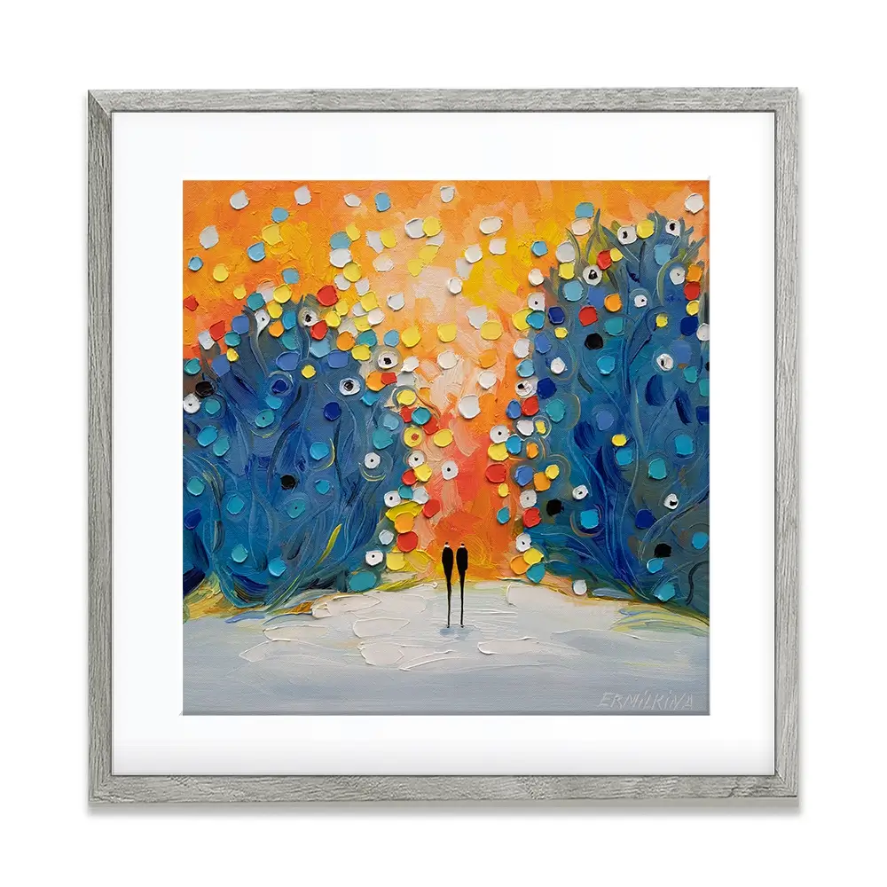 Where The Sun Touched Love Square Framed Art Print Where The Sun Touched Love Square Framed Art Print wall art product Ekaterina Ermilkina