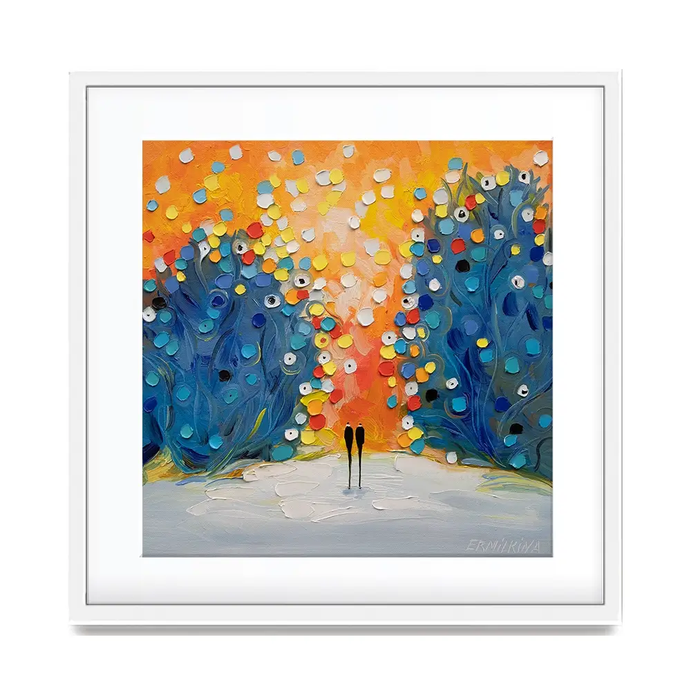 Where The Sun Touched Love Square Framed Art Print Where The Sun Touched Love Square Framed Art Print wall art product Ekaterina Ermilkina