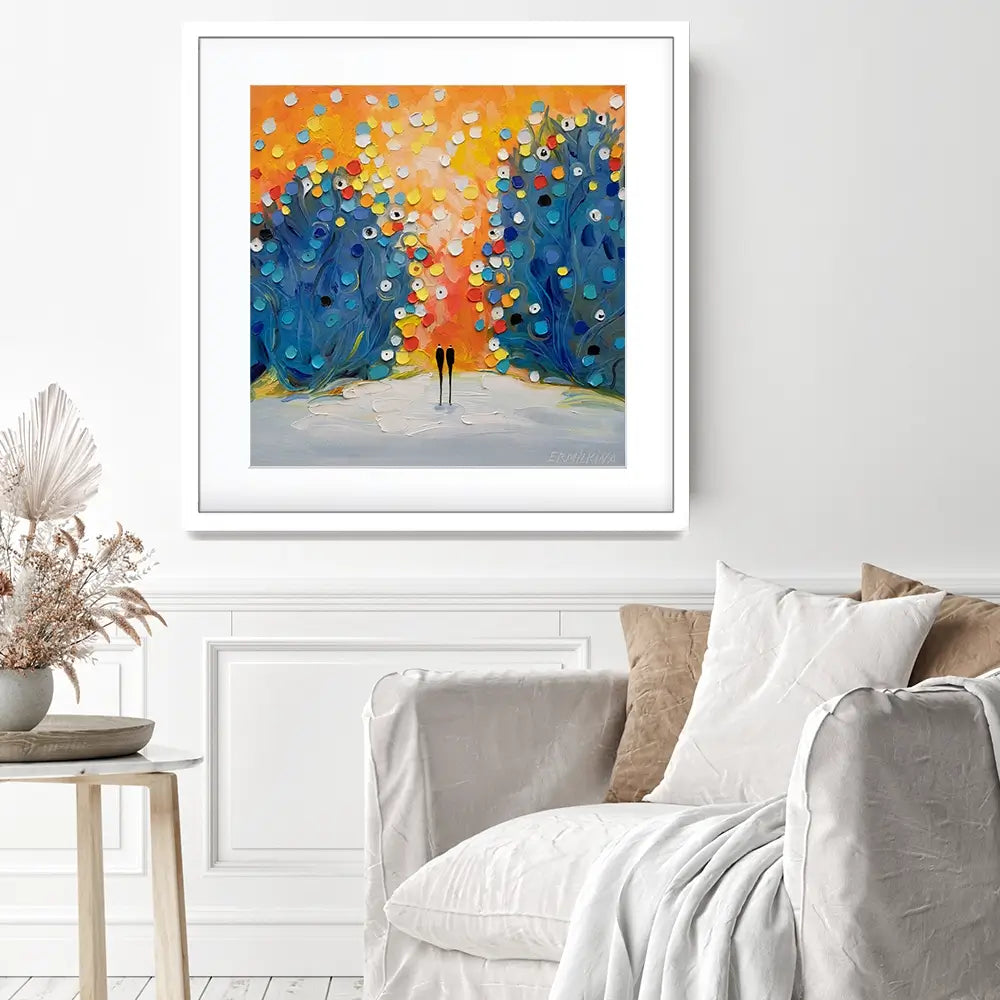 Where The Sun Touched Love Square Framed Art Print Where The Sun Touched Love Square Framed Art Print wall art product Ekaterina Ermilkina