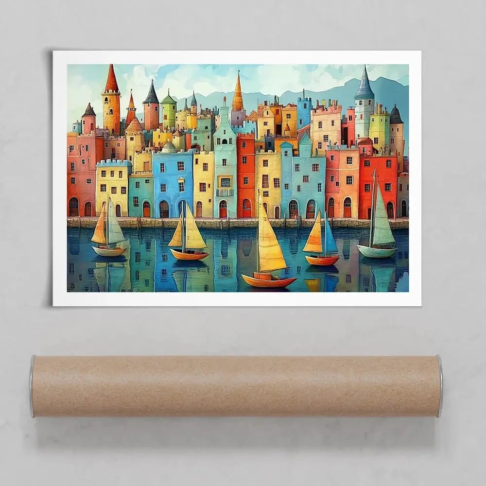 Whimsical Metropolis Art Print Whimsical Metropolis Art Print wall art product David Alexander Elder