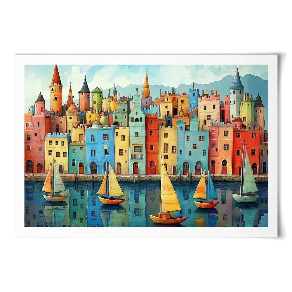 Whimsical Metropolis Art Print Whimsical Metropolis Art Print wall art product David Alexander Elder
