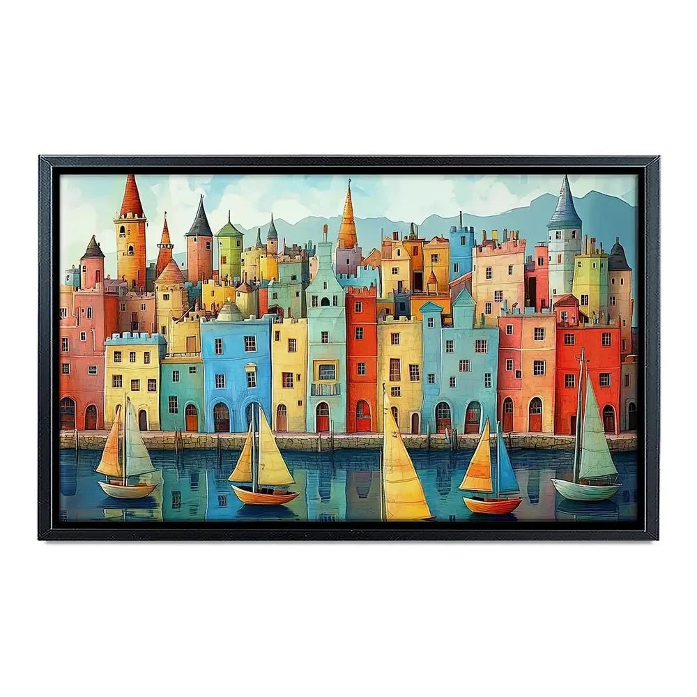 Whimsical Metropolis Canvas Print Whimsical Metropolis Canvas Print wall art product David Alexander Elder