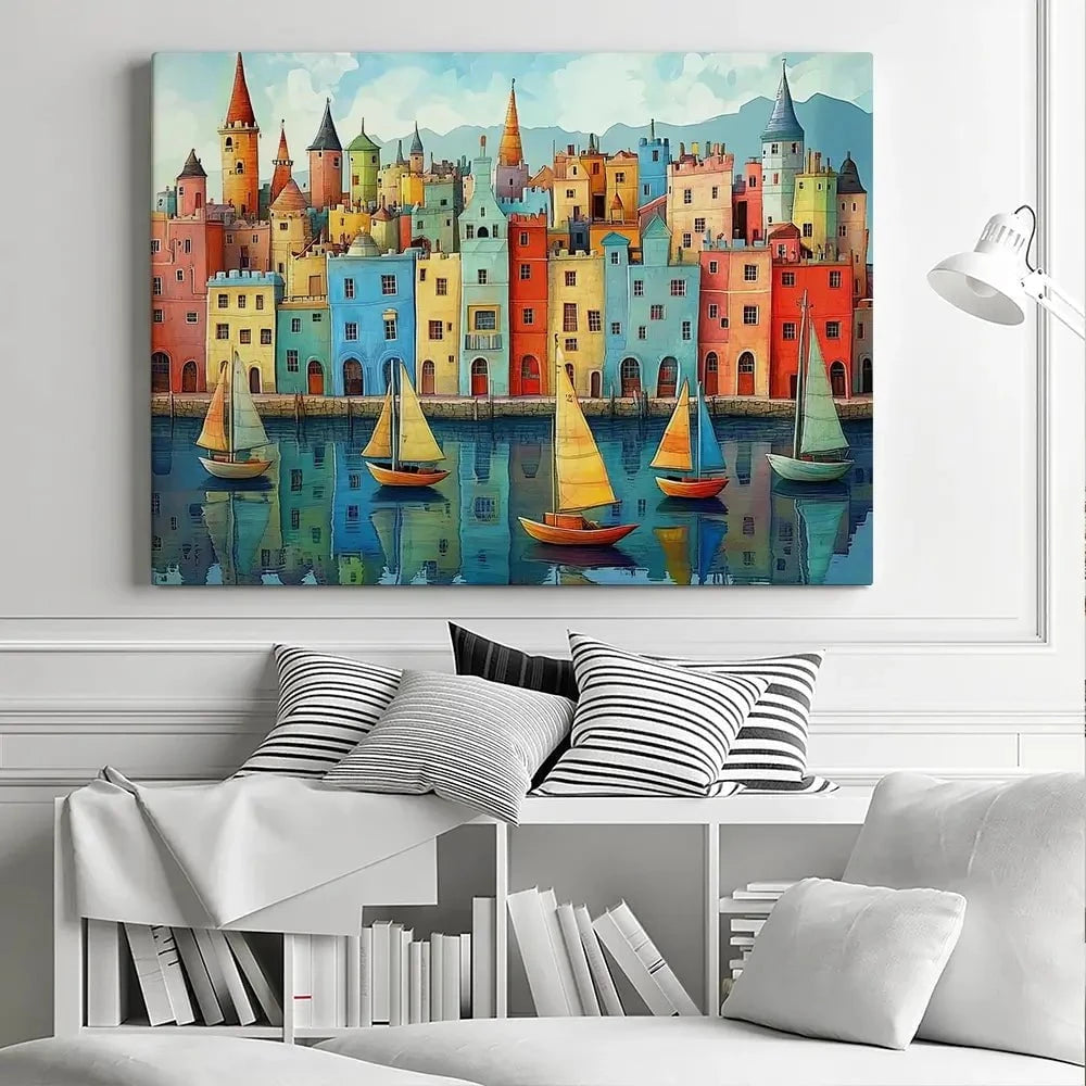 Whimsical Metropolis Canvas Print Whimsical Metropolis Canvas Print wall art product David Alexander Elder