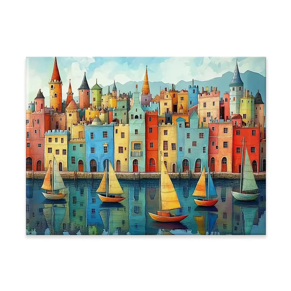 Whimsical Metropolis Canvas Print Whimsical Metropolis Canvas Print wall art product David Alexander Elder