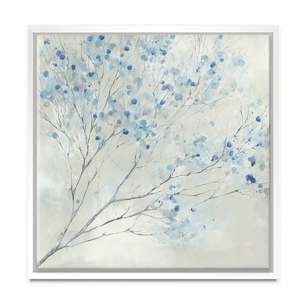 Whispered Branch Bloom Square Canvas Print Whispered Branch Bloom Square Canvas Print wall art product Chromatic Storm Studio