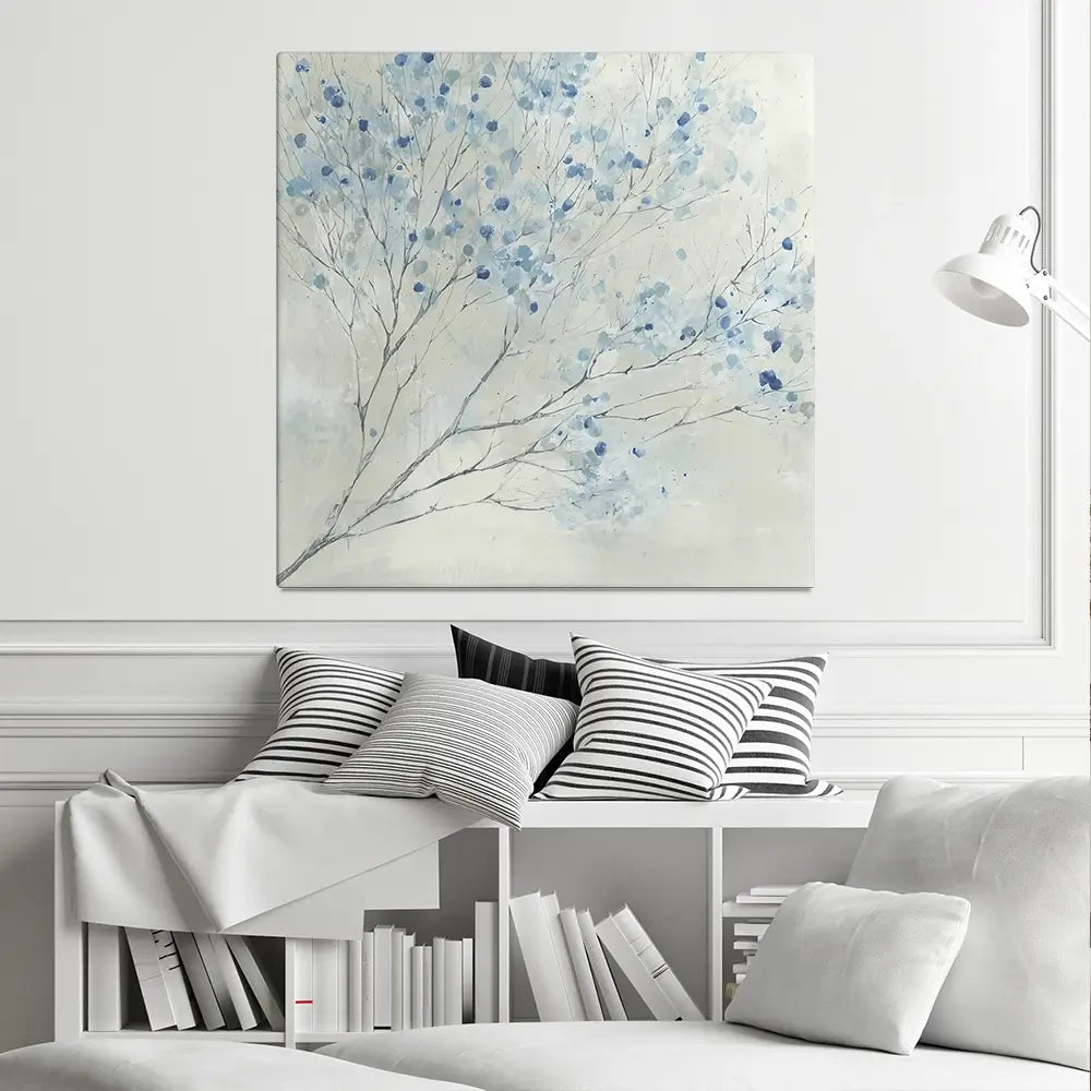 Whispered Branch Bloom Square Canvas Print Whispered Branch Bloom Square Canvas Print wall art product Chromatic Storm Studio