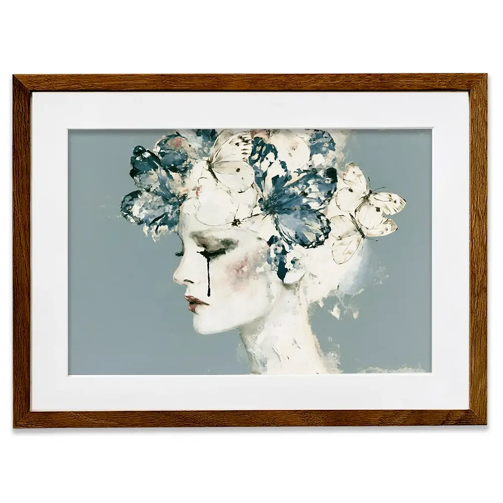 Whispered Butterfly Reverie Framed Art Print Whispered Butterfly Reverie Framed Art Print wall art product Chromatic Storm Studio