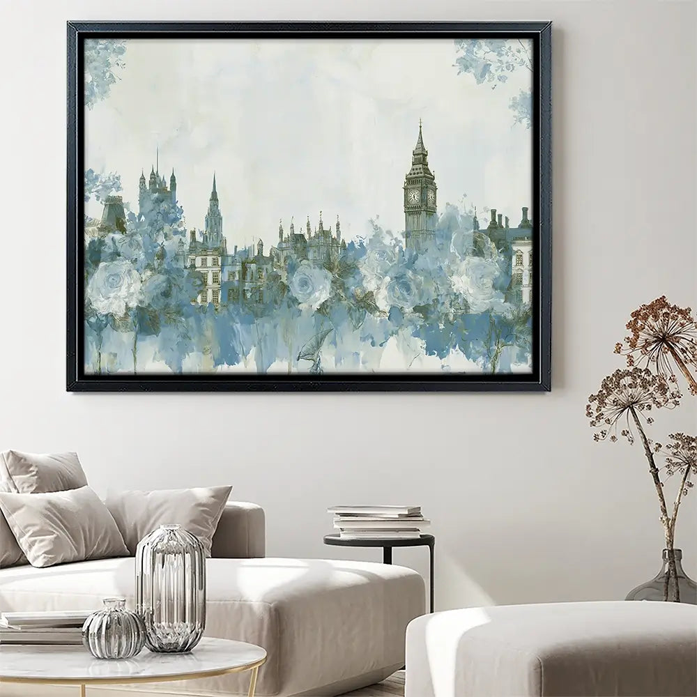 Whispered City Skyline Sketch Canvas Print Whispered City Skyline Sketch Canvas Print wall art product Chromatic Storm Studio