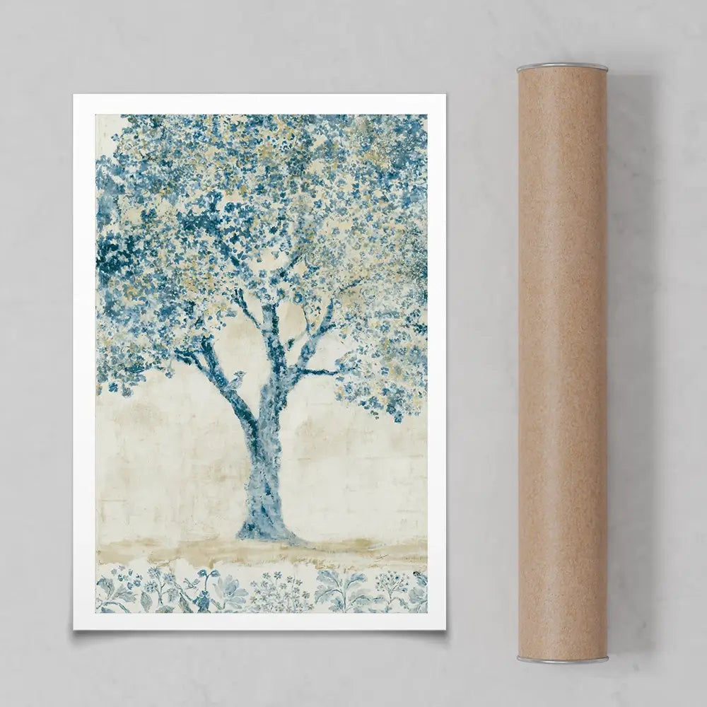 Whispered Indigo Tree Art Print Whispered Indigo Tree Art Print wall art product Chromatic Storm Studio