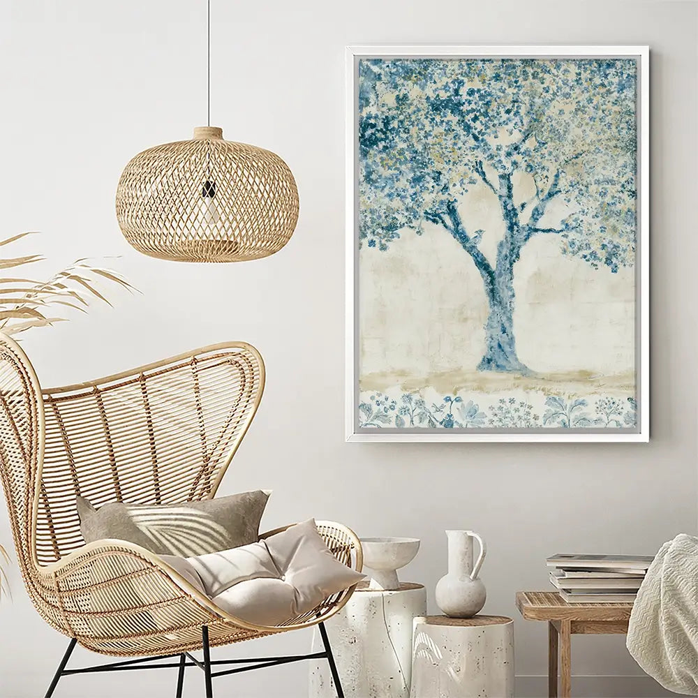 Whispered Indigo Tree Canvas Print Whispered Indigo Tree Canvas Print wall art product Chromatic Storm Studio