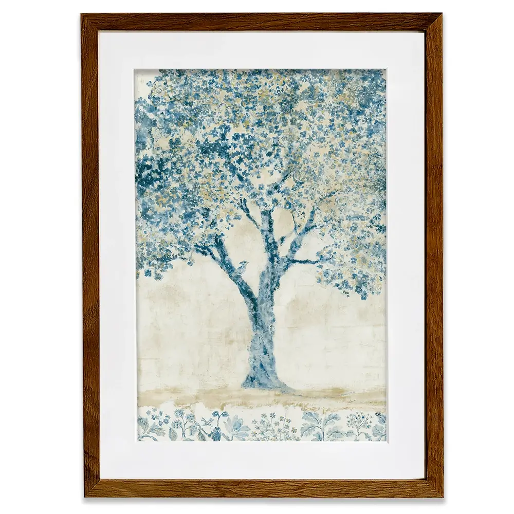Whispered Indigo Tree Framed Art Print Whispered Indigo Tree Framed Art Print wall art product Chromatic Storm Studio