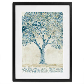 Whispered Indigo Tree Framed Art Print Whispered Indigo Tree Framed Art Print wall art product Chromatic Storm Studio