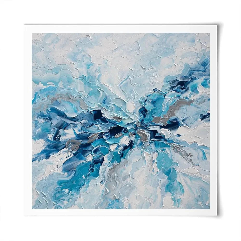 Whispering Blue Square Art Print Whispering Blue Square Art Print wall art product Olga Tkachyk