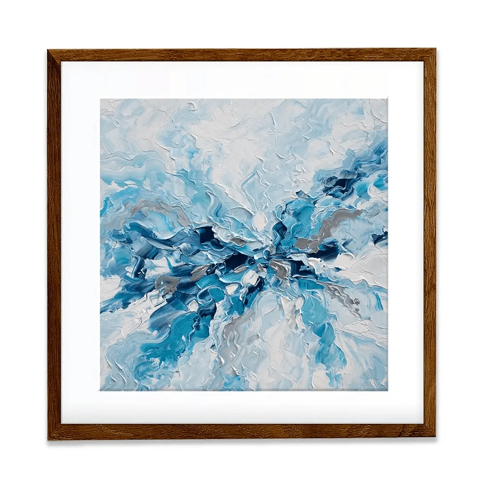 Whispering Blue Square Framed Art Print Whispering Blue Square Framed Art Print wall art product Olga Tkachyk