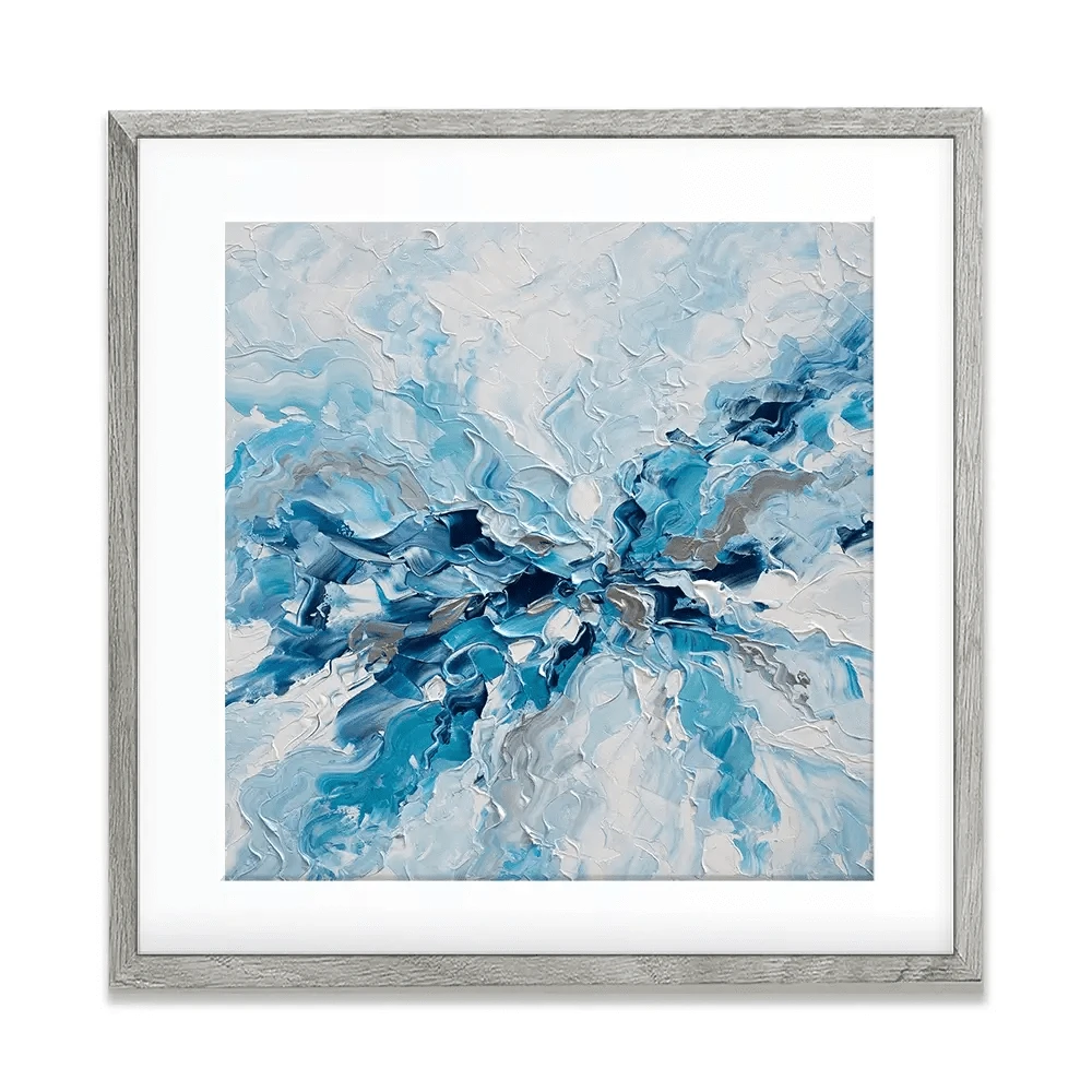 Whispering Blue Square Framed Art Print Whispering Blue Square Framed Art Print wall art product Olga Tkachyk