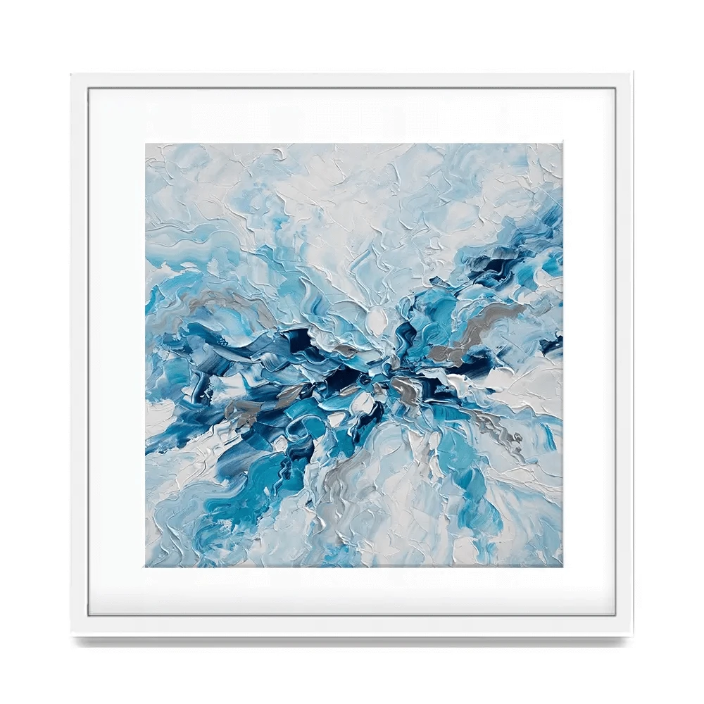 Whispering Blue Square Framed Art Print Whispering Blue Square Framed Art Print wall art product Olga Tkachyk