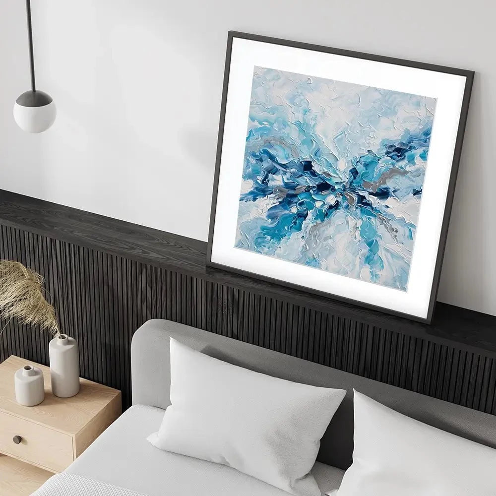 Whispering Blue Square Framed Art Print Whispering Blue Square Framed Art Print wall art product Olga Tkachyk