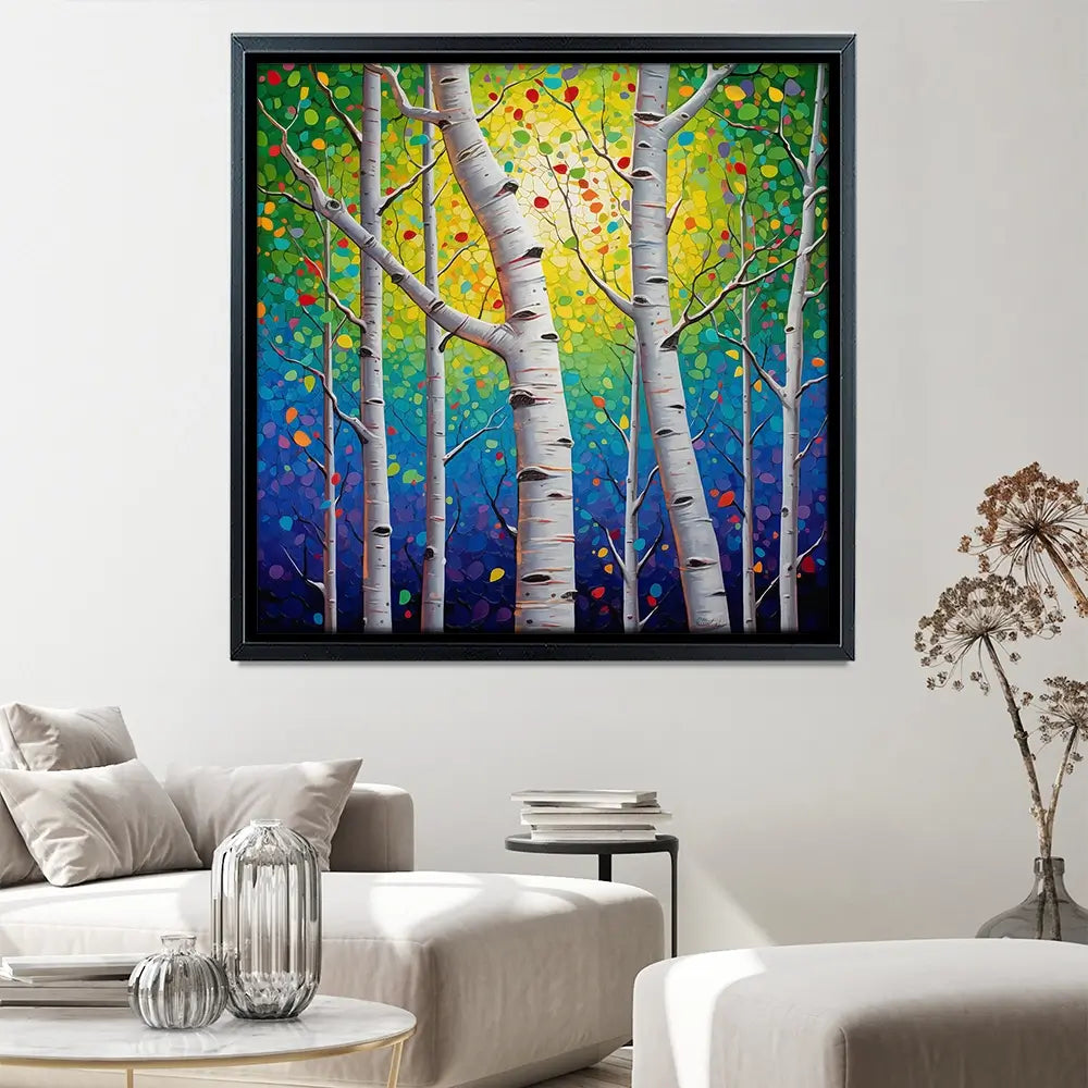 Whispering Woods Square Canvas Print Whispering Woods Square Canvas Print wall art product Lena Owens - Independent