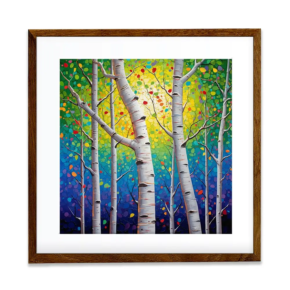 Whispering Woods Square Framed Art Print Whispering Woods Square Framed Art Print wall art product Lena Owens - Independent