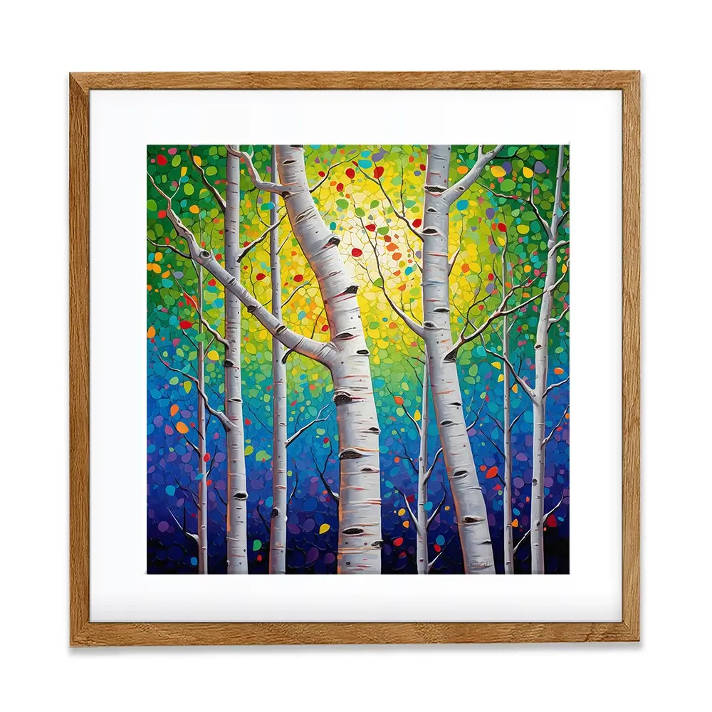 Whispering Woods Square Framed Art Print Whispering Woods Square Framed Art Print wall art product Lena Owens - Independent