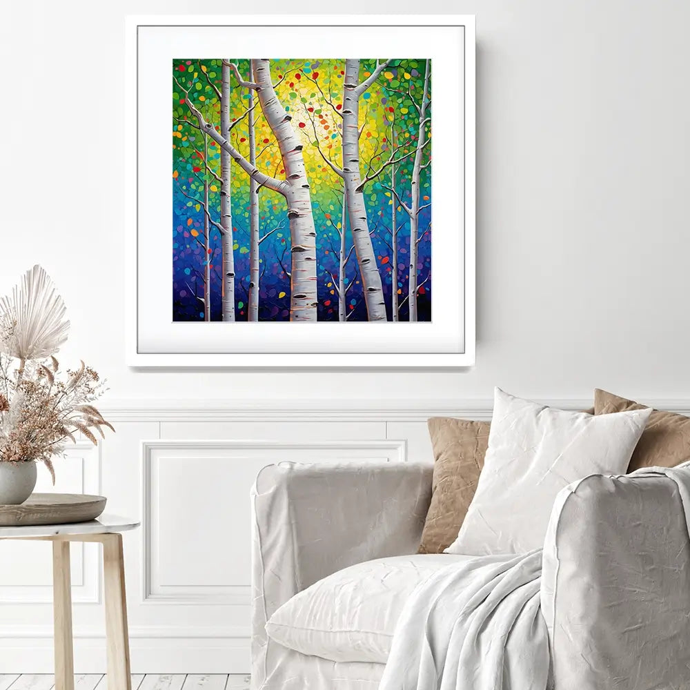 Whispering Woods Square Framed Art Print Whispering Woods Square Framed Art Print wall art product Lena Owens - Independent